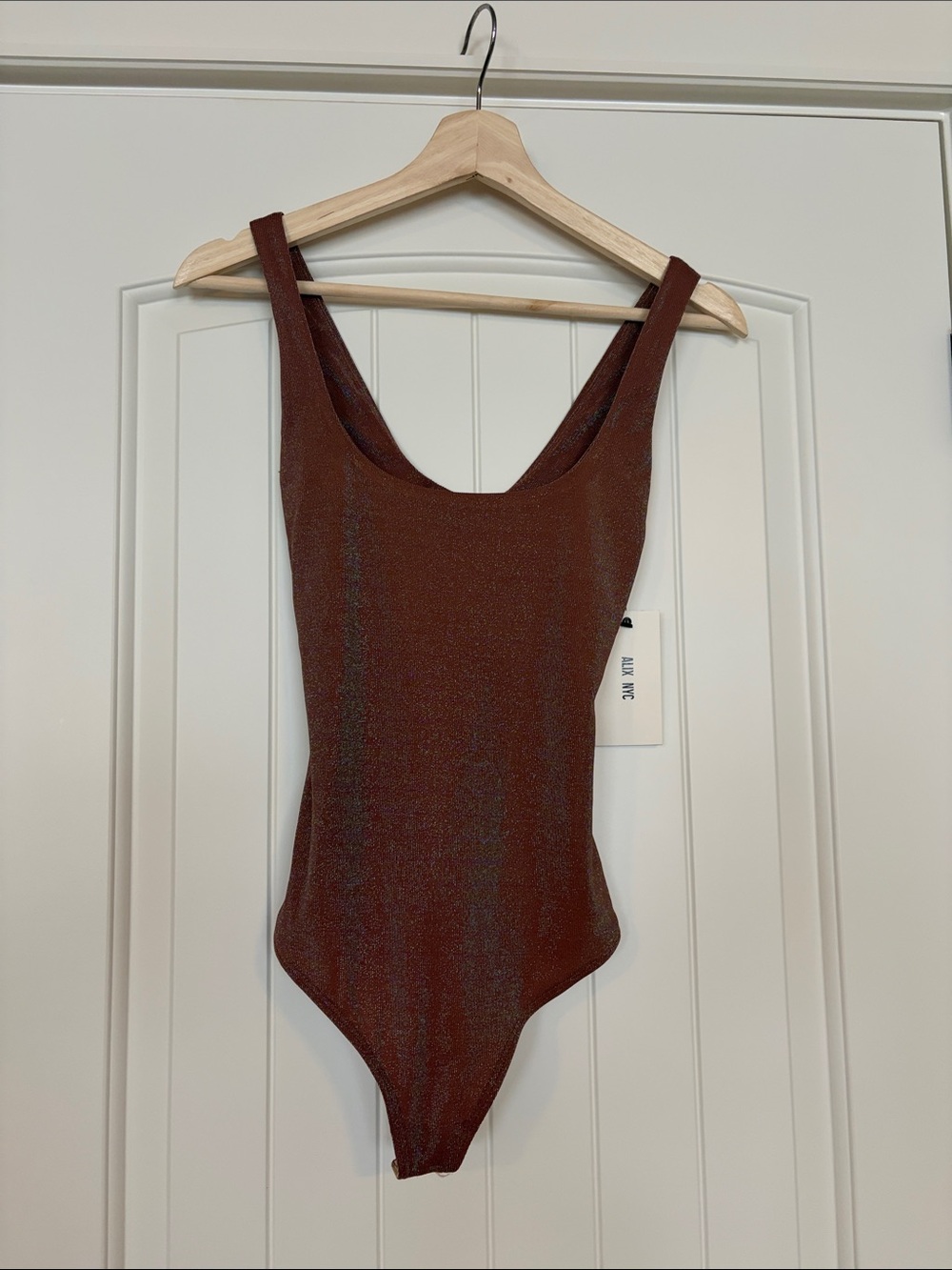 NWT- ALIX NYC - Mott Bodysuit - Iridescent Copper - XS